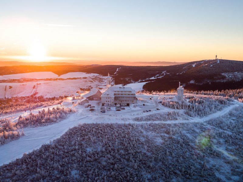 2Y4MDC8 Fichtelberg in the Ore Mountains in Germany